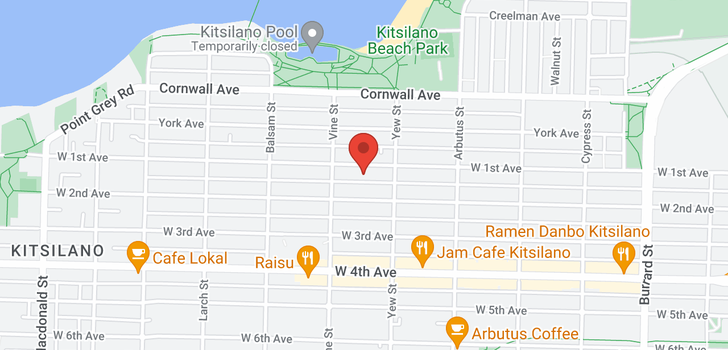map of 406 2234 W 1ST AVENUE